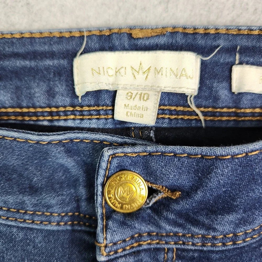 Nicki Minaj Jeans Womens 9/10 Blue Denim Dark‎ Wash Mid-Rise Streetwear Skinny